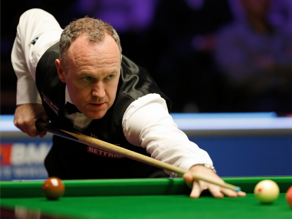 目前，希金斯以5比3暂时领先，但比赛还远